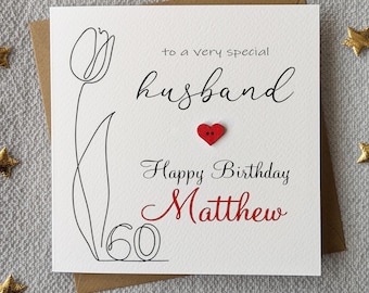 Husband 60th Birthday Card - Personalised