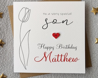 Son Birthday Card - Personalised