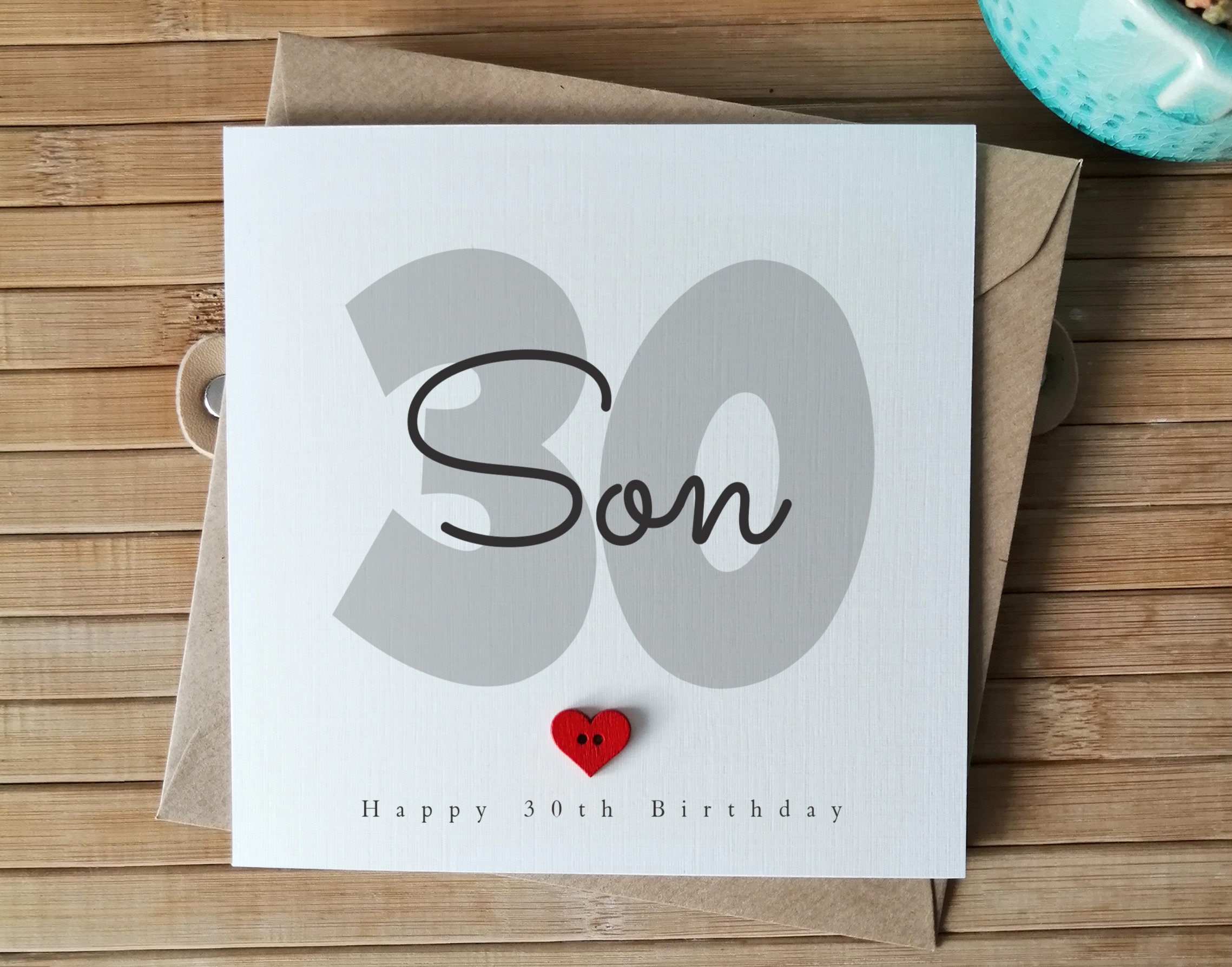 30th Birthday Card for Son SON Birthday Card Handmade Card Etsy UK
