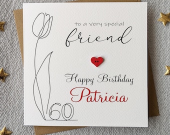 Friend 60th Birthday Card - Personalised