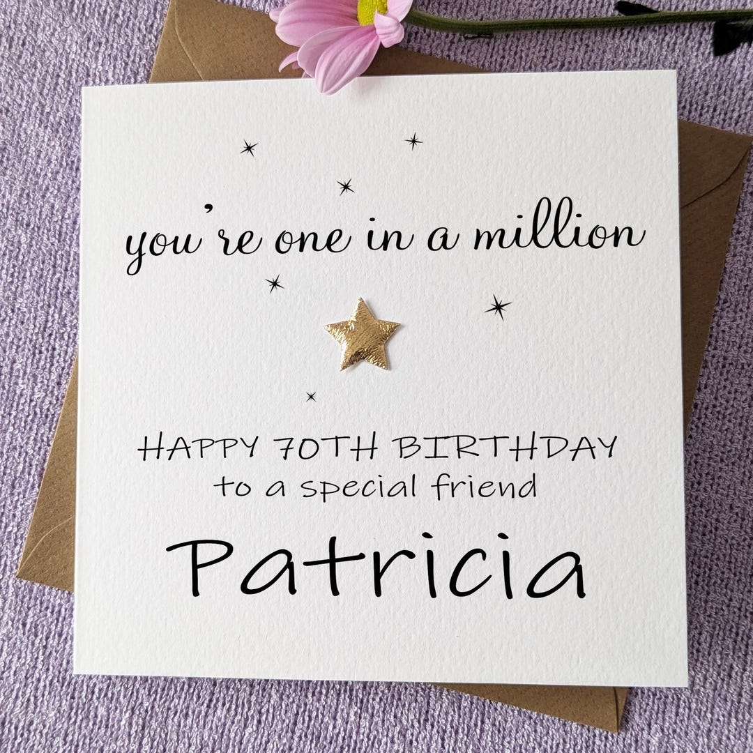 70th Birthday Card for Friend, Personalised - Etsy UK