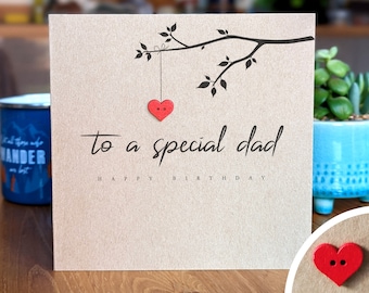 DAD Birthday Card, Personalised Card for Special Father, FAST POSTAGE, Handmade Card Daddy's Birthday, Love Card
