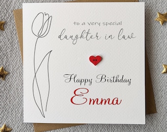 Daughter in Law Birthday Card - Personalised