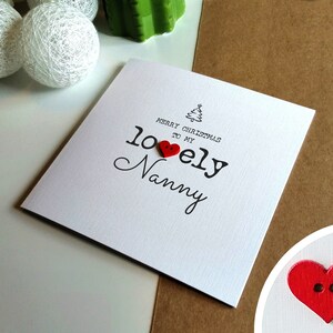 Special Nanny Christmas Card, Christmas Card For Nan, Xmas Card For Nanny, Nan's Christmas Card, Eco Friendly