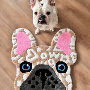 French Bulldog Rug Frenchie Tufted Mat French Bulldog Gift French ...