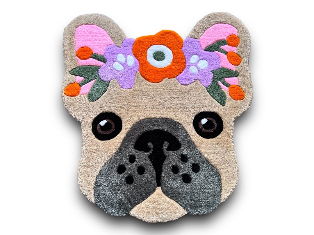 French Bulldog Rug Frenchie Tufted Mat French Bulldog Gift French ...