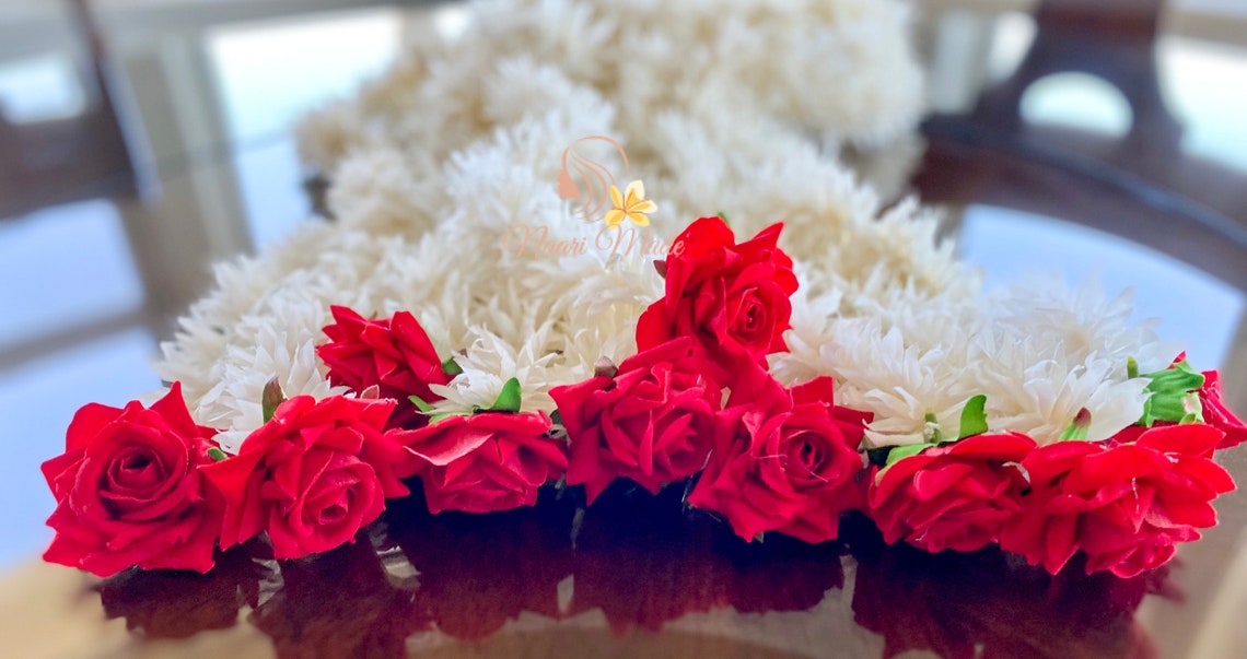 Jasmine Flower Garland Red Rose Flowers wedding Flowers Etsy