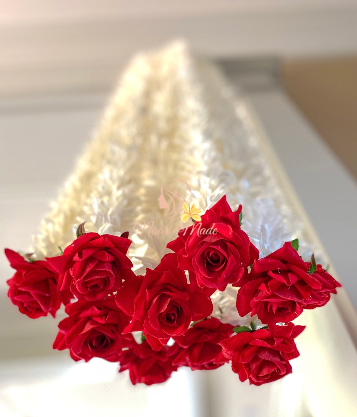 Jasmine Flower Garland Red Rose Flowers wedding Flowers Etsy
