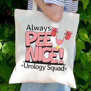 Nurse Tote Bag, Personalized Canvas Bag for RN, Urology Squad, CURP, Urology Gift for Nurses Week, Urology Week, Coworker Gift, Eco Bag