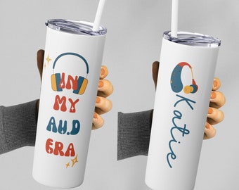 Personalized Audiology Tumbler Cup | Audiologist Tumbler, Custom Au.D Gift , Doctor of Audiology Graduate, Audiology Student, AuD Tumbler