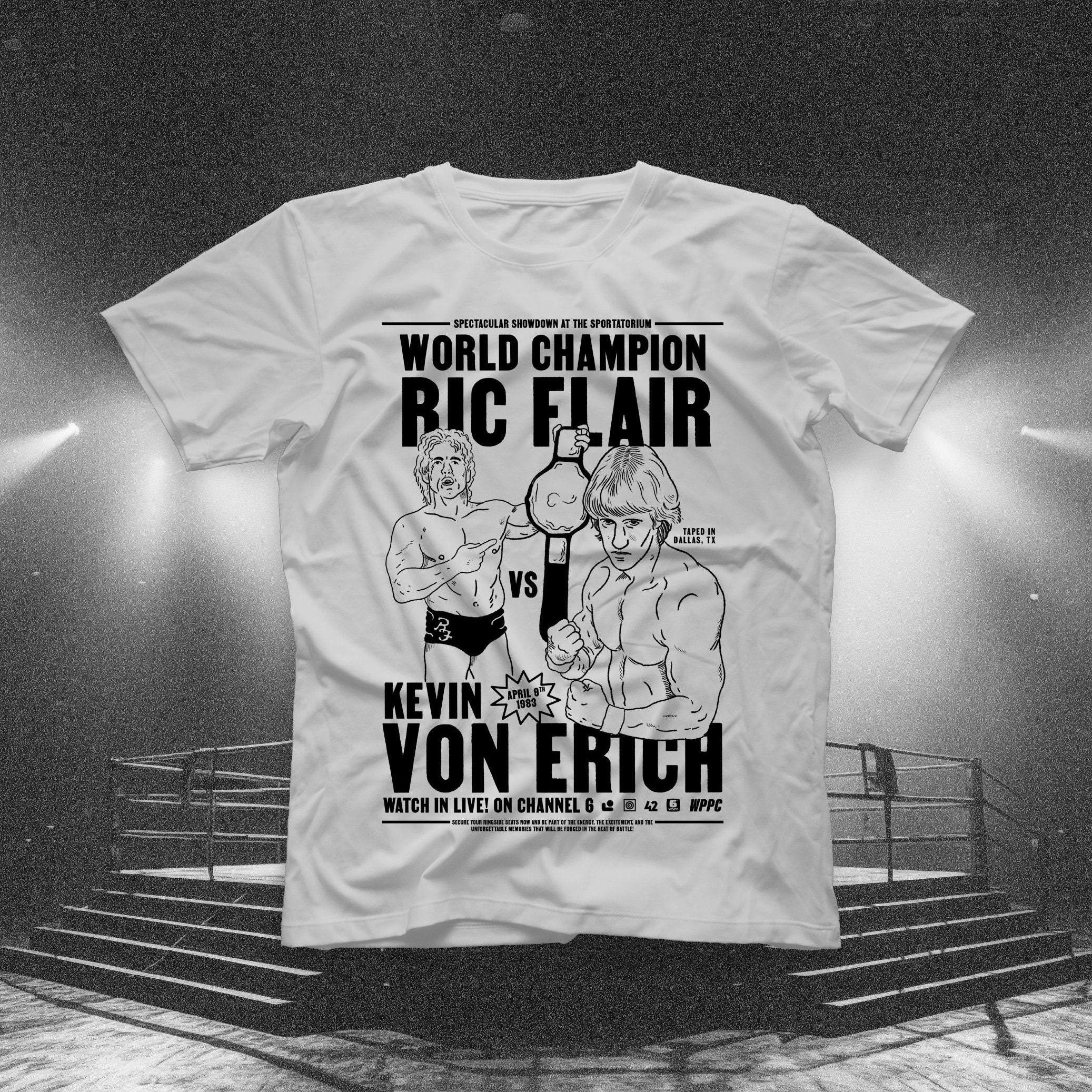 Pro Wrestling Crate Texas Tornado Kerry Von Erich Small Shirt WWF WCCW