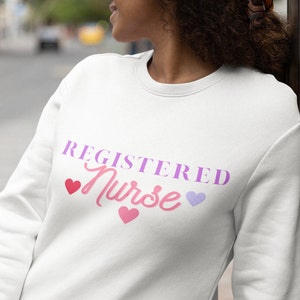 Registered Nurse Sweatshirt, RN Sweatshirt, Healthcare Sweatshirt, Nurse, Sweater, RN Sweater, Gift for Nurse, Enfermera, Hospital, ER