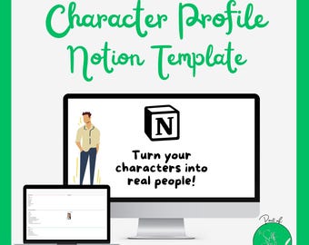 Notion Character Profile Template for Authors (Digital Download)