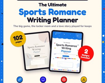 Sports Romance Writing Planner with Trope Pack, Hockey & Football Romance Planner
