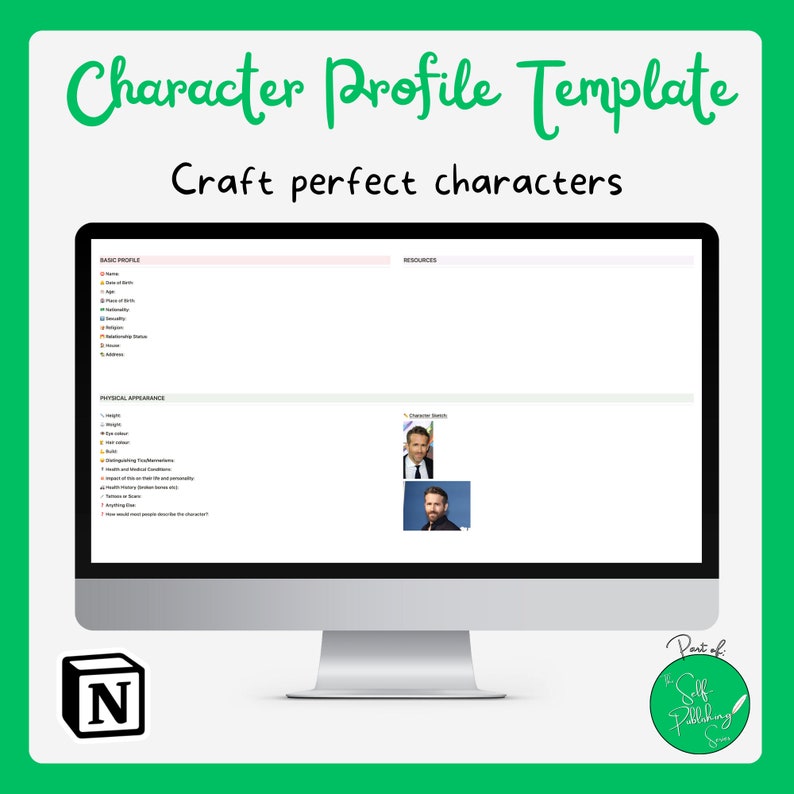 Notion Character Profile Template for Authors (digital Download) - Etsy