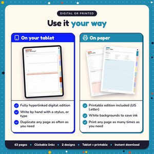 Use the Hero Workbook on your tablet as a hyperlinked digital workbook, or print the US Letter printable edition