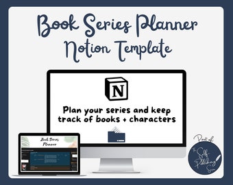 Notion Book Series Planner Template - Digital Book Planner Series Authors - Novel Writing Planner - Book Series Organiser - Self-Publishing