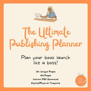 Self-Publishing Planner - Digital Book Self Publishing Planner - Publishing Workbook and Organiser - NaNoWriMo - A4 PDF Digital Download