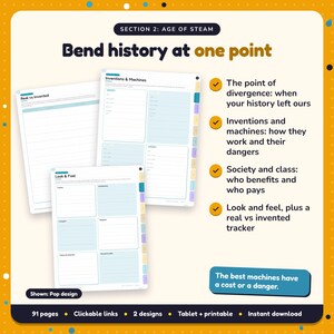 Bend history at one point: Steampunk Writing Planner pages. The point of divergence: when your history left ours; Inventions and machines: how they work and their dangers; Society and class: who benefits and who pays
