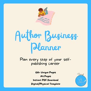 The Ultimate Author Planner - Writers Planner - Novel Writing Planner - Book Planning Workbook and Organiser - NaNoWriMo - A4 PDF Download