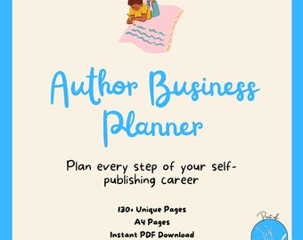 Novel Writing Planner – Author Business Workbook (A4 PDF Download)