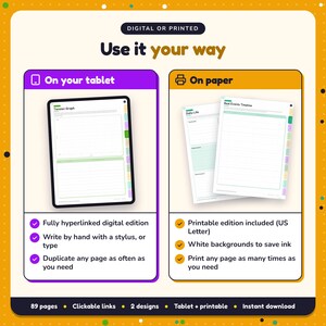 Use the Historical Mystery Writing Planner on your tablet as a hyperlinked digital planner, or print the US Letter printable edition