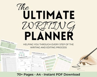 writing book planner Writing Planner - Book Series Planner - Novel Planner Workbook - Character Planner - Book Editing - NaNoWriMo - Instant Download/A4 PDF