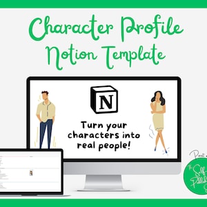 Notion Template for Authors and Writers | Character Profile Template Notion | Digital Character Template | Character Bible Template Planner