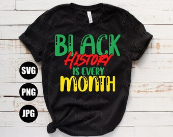 Black History Month SVG, Black History Shirt Design, Black History is Every Month, Juneteenth Clipart, PNG Juneteenth Digital File