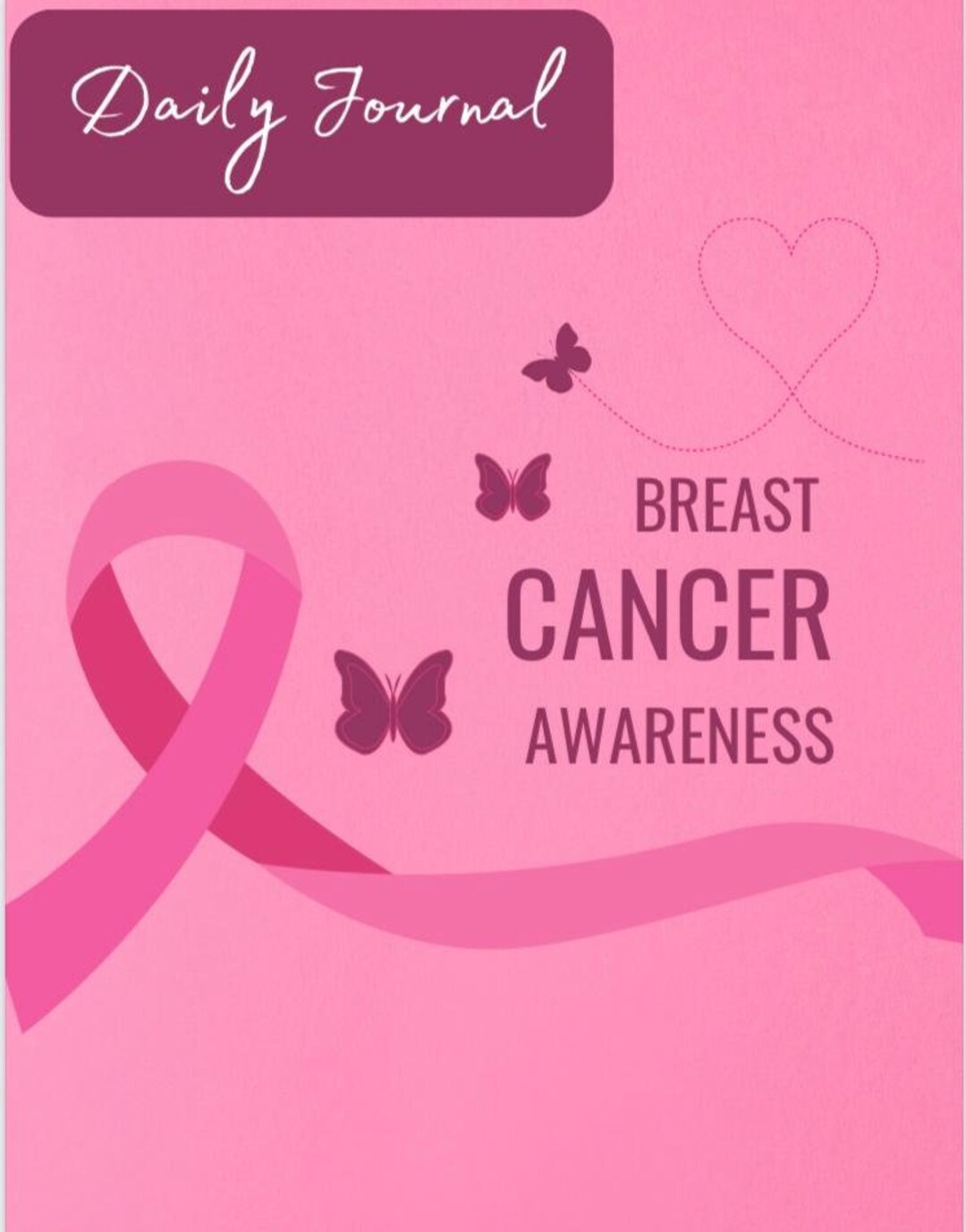 Breast Cancer Printable Journal Digital Journal Daily - Etsy