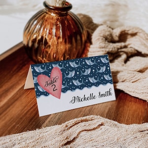 Shark Baby Shower Name Cards, Editable Under The Sea Place Cards, Folded and Flat Baby Shark Seat Cards, Printable Baby Shower Decor, 1002