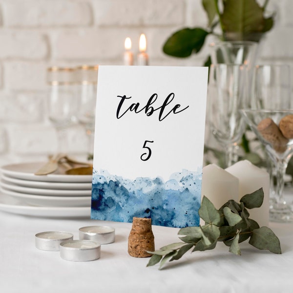 Navy Table Numbers - Etsy