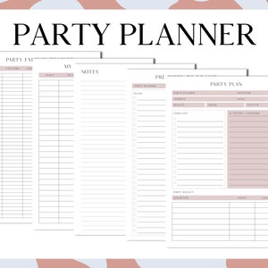 A4 Party Planner | Printable Event Organizer (PDF Download) - Etsy