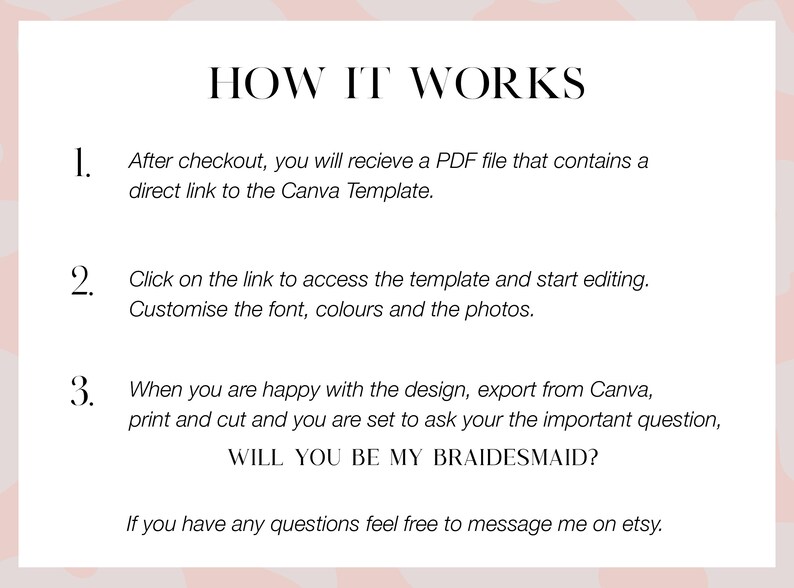 Bridesmaid Proposal Letter Template - Editable With Canva | Will You Be ...