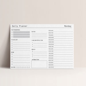 Daily Planner - Monday to Sunday - A4 Landscape Printable - Etsy