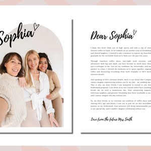 Bridesmaid Proposal Letter Template - Editable With Canva | Will You Be ...