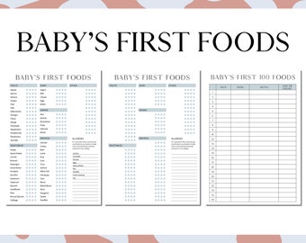 Registro dei primi alimenti del bambino, registro degli alimenti per bambini (formato A4 stampabile e scaricabile)