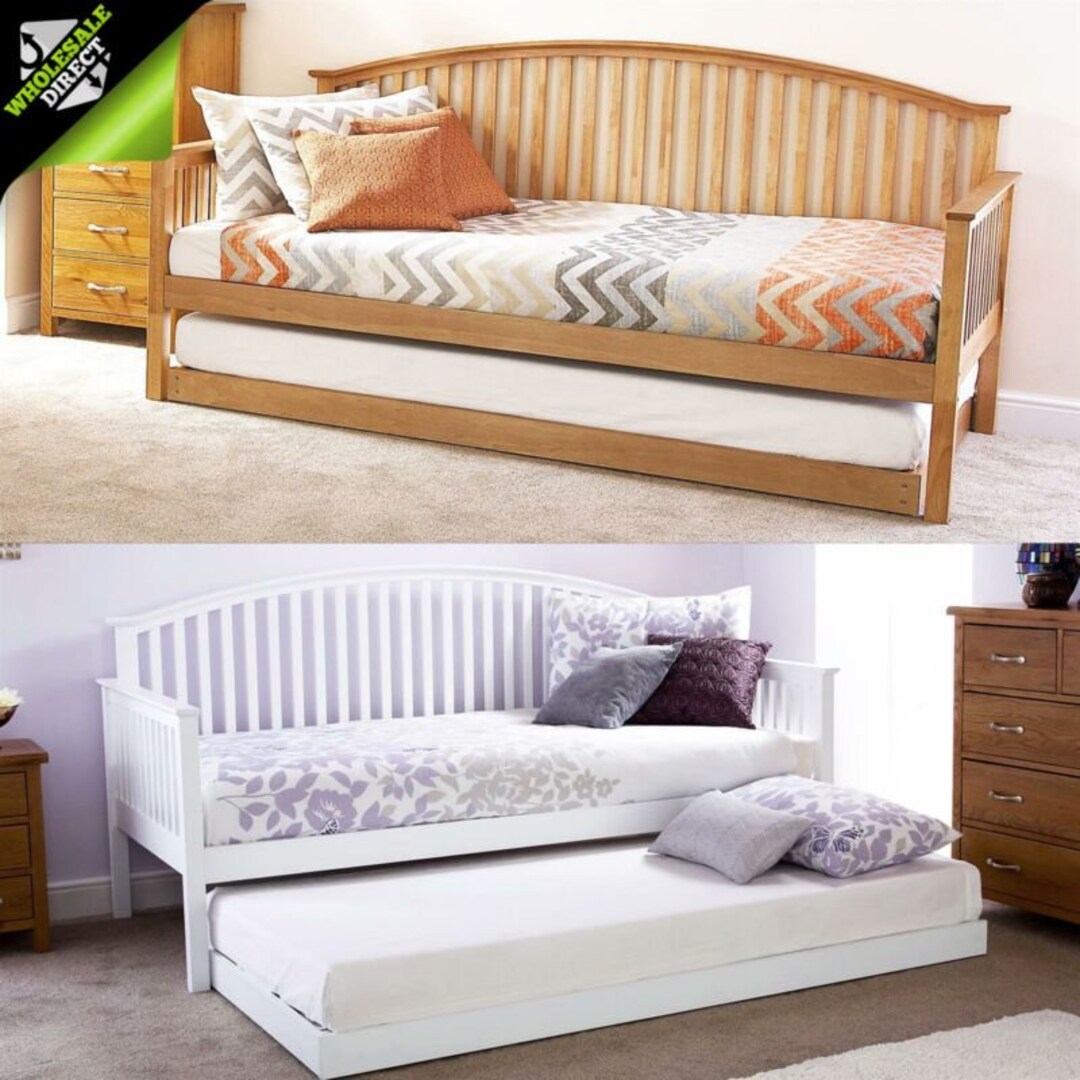 3ft Single Wooden Bed Frame Day Bed and Trundle King Etsy UK