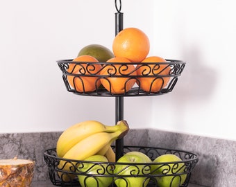 Tiered Fruit Bowl Etsy Uk