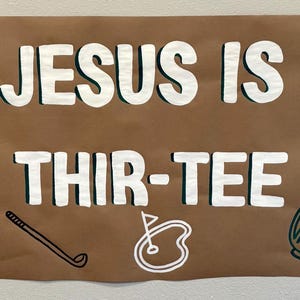 Custom Golf Adult Birthday Banner- Birthday Banner- Brown Paper Birthday Banner- Men’s Birthday Banner- Golf Banner- Golf Themed birthday