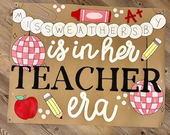 Teacher Banner, Classroom Decor Banner, Custom Teacher Sign, Back to School Banner, Teacher Name Banner, Classroom Sign, Personalized Teache