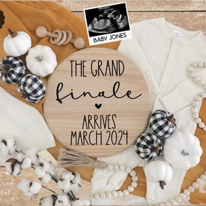 Last baby digital pregnancy announcement, grand finale baby announcement, fall pregnancy announcement, last pregnancy reveal social media