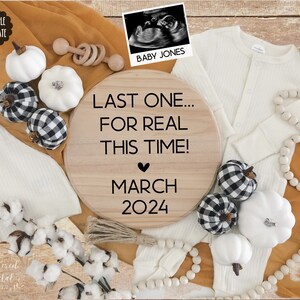 Last baby digital pregnancy announcement, grand finale baby announcement, fall pregnancy announcement, last pregnancy reveal social media