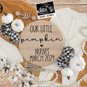 Fall digital pregnancy announcement, little pumpkin baby announcement, last baby, first baby, pregnancy reveal social media, instagram