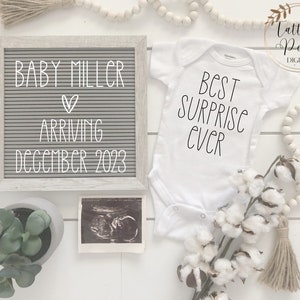 Surprise digital pregnancy announcement, best surprise ever, personalized pregnancy announcement for social media, baby reveal, baby neutral