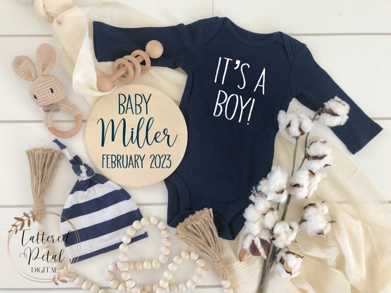 It's a Boy Digital Pregnancy Announcement Boy Gender Etsy