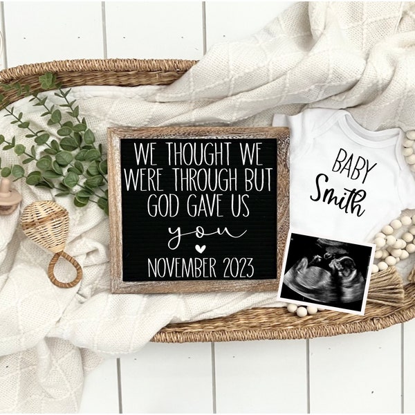 Surprise pregnancy announcement digital, baby announcement neutral, social media, instagram, facebook, grand finale, last baby, last one