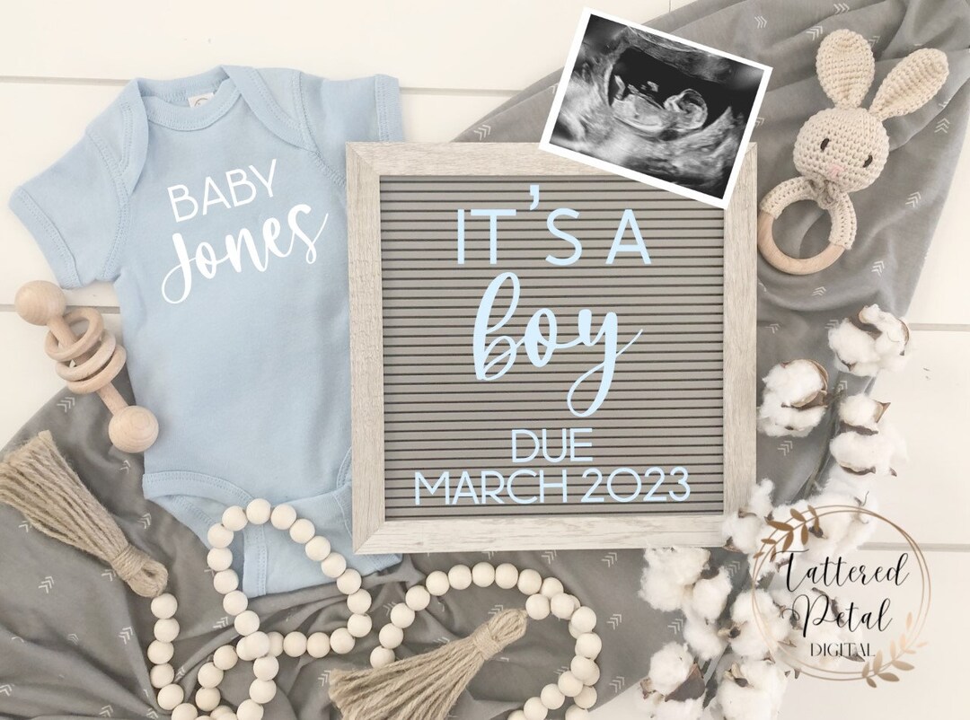 It's a Boy Digital Pregnancy Announcement, Boy Gender Reveal, Little