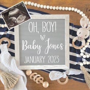 Es ist ein Junge, oh Junge Schwangerschaft Ankündigung, Junge Geschlecht reveal, kleiner Bruder, digitale Schwangerschaft Ankündigung für Social Media, Baby Reveal