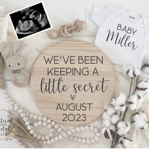 We&#39;ve been keeping a little secret digital pregnancy announcement, neutral baby announcement, first baby, baby reveal, last baby, boho